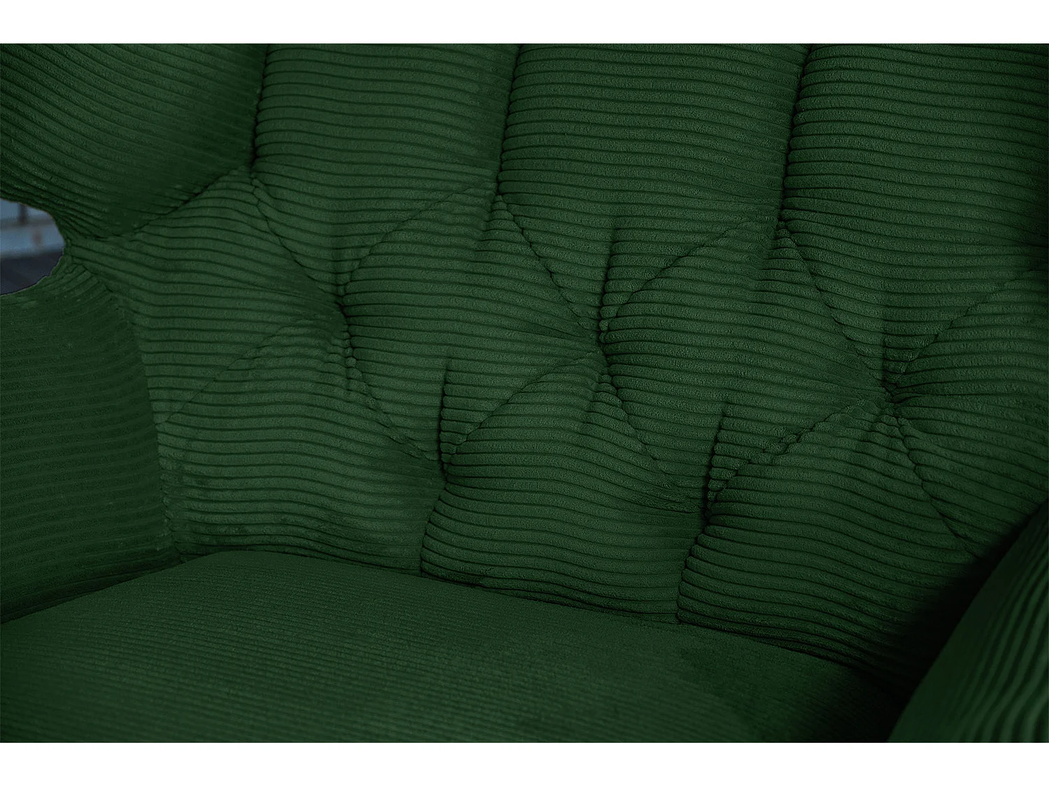 Poltrona XXL - verde smeraldo Velluto a coste - CHARME