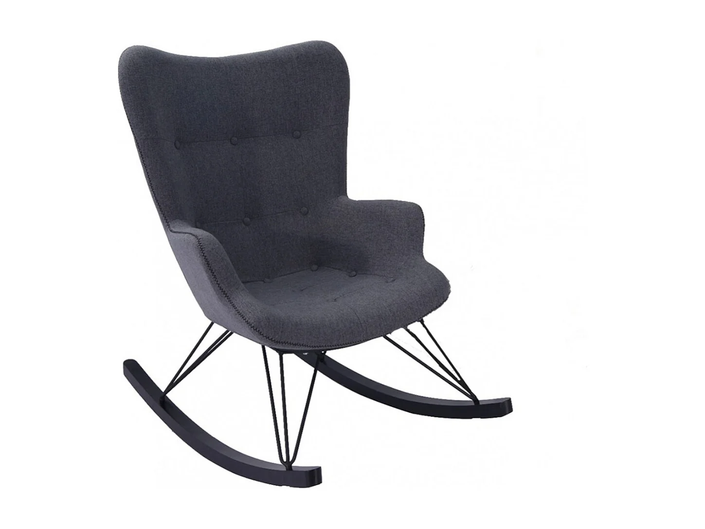 Fauteuil - Gris tissu tissé - FREDY