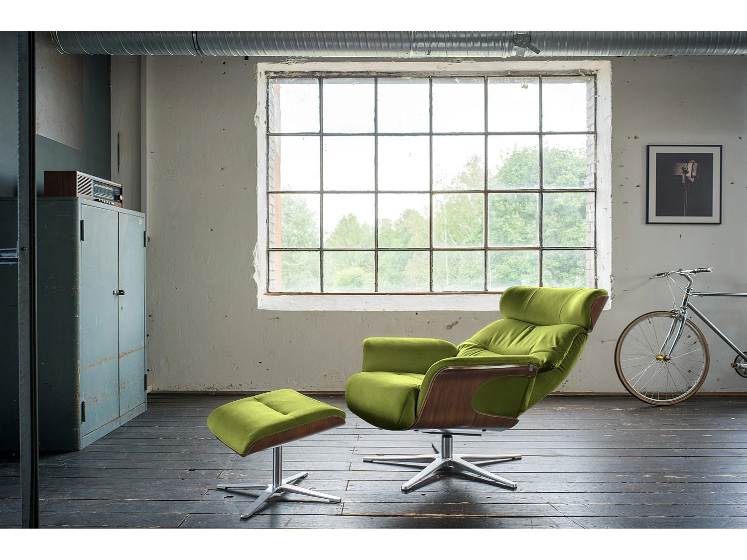 Fauteuil - Vert Velours - TOSAR
