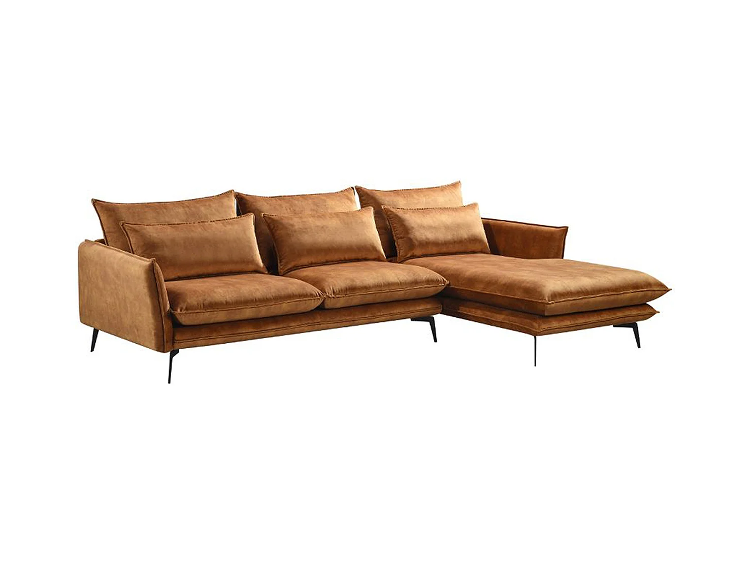 Ecksofa - Braun Velvet - SKYE