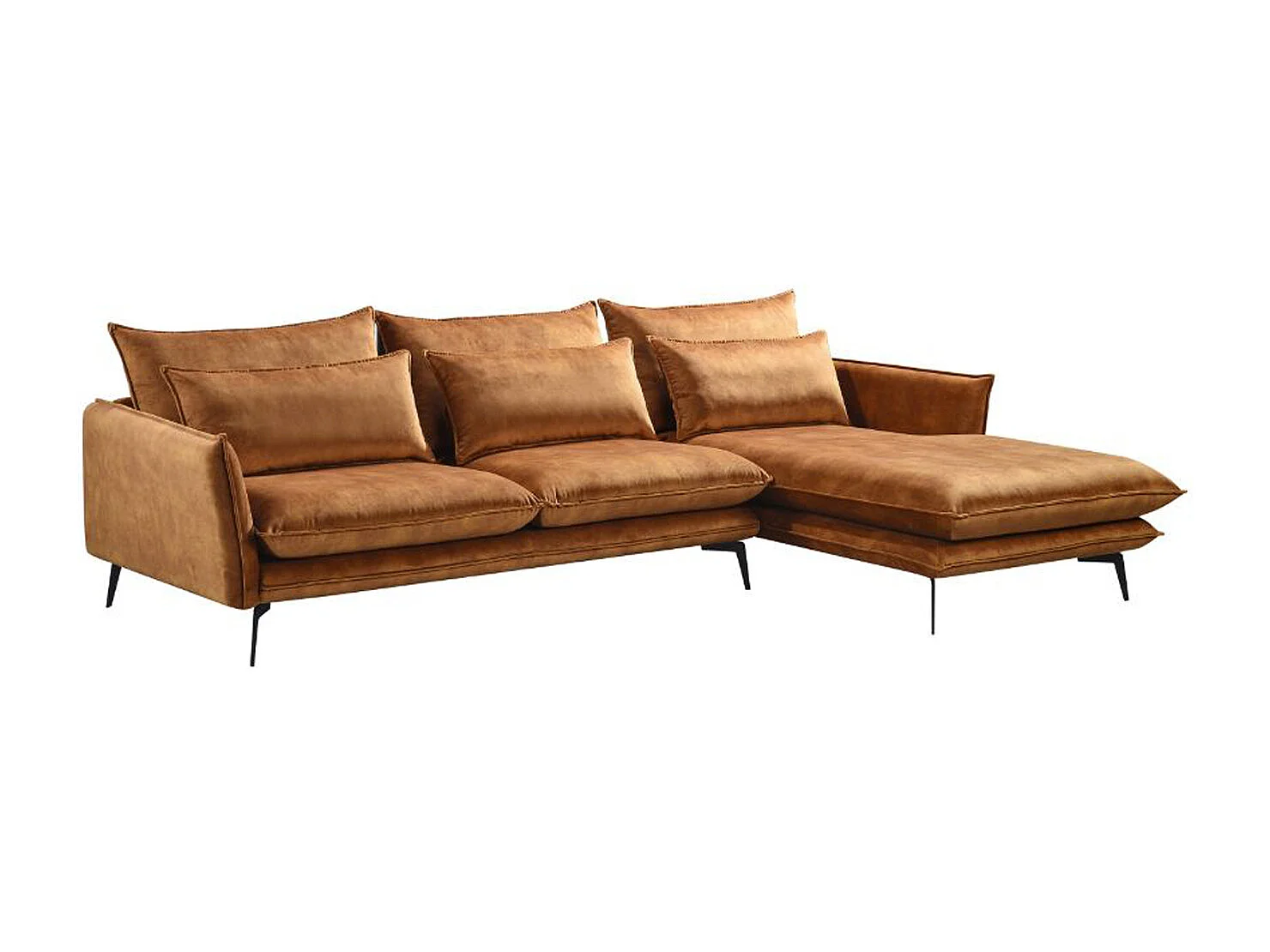 Ecksofa - Braun Velvet - SKYE