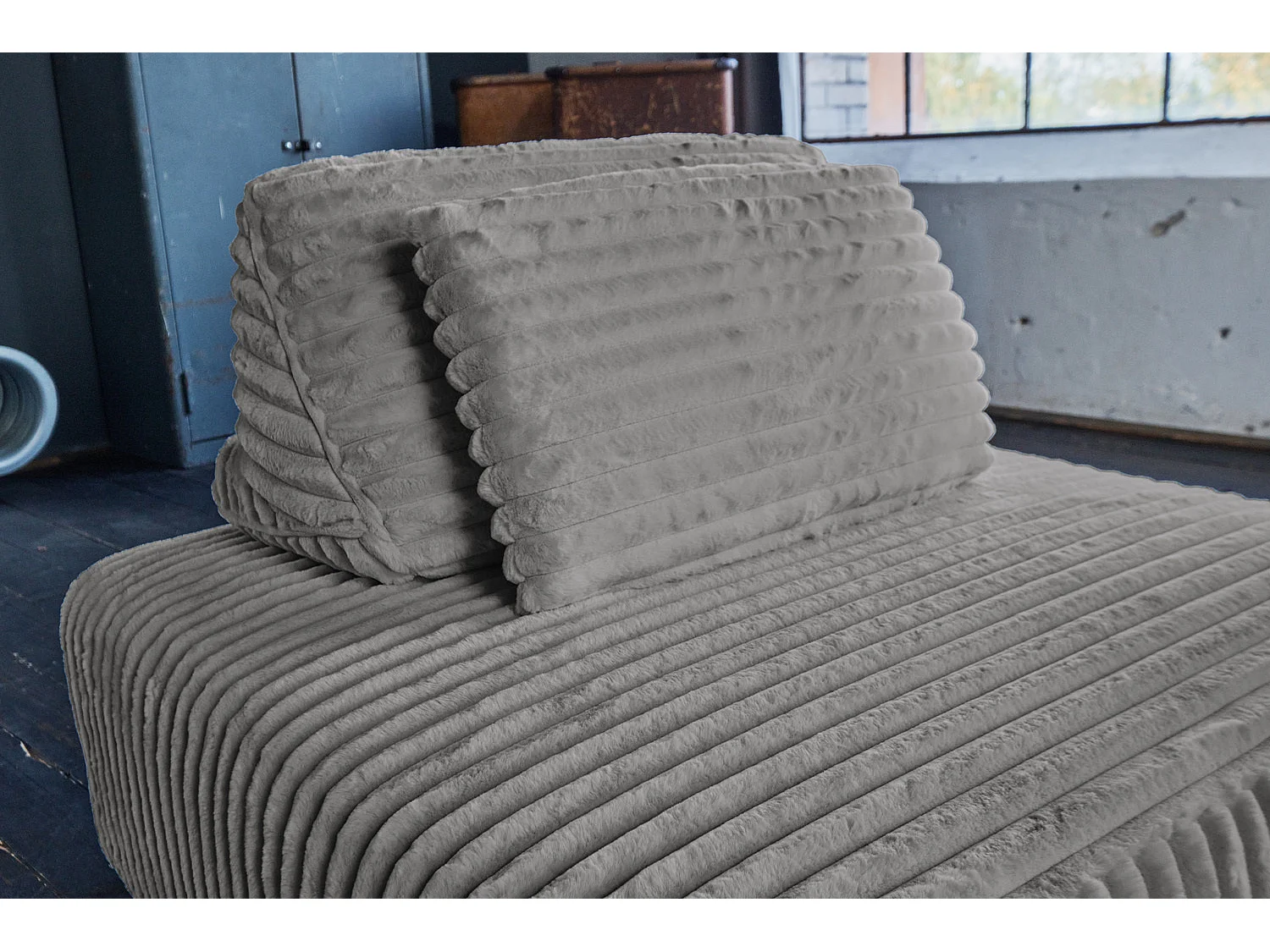 Pouf - Grigio Velluto a coste - WIOLO SOFT