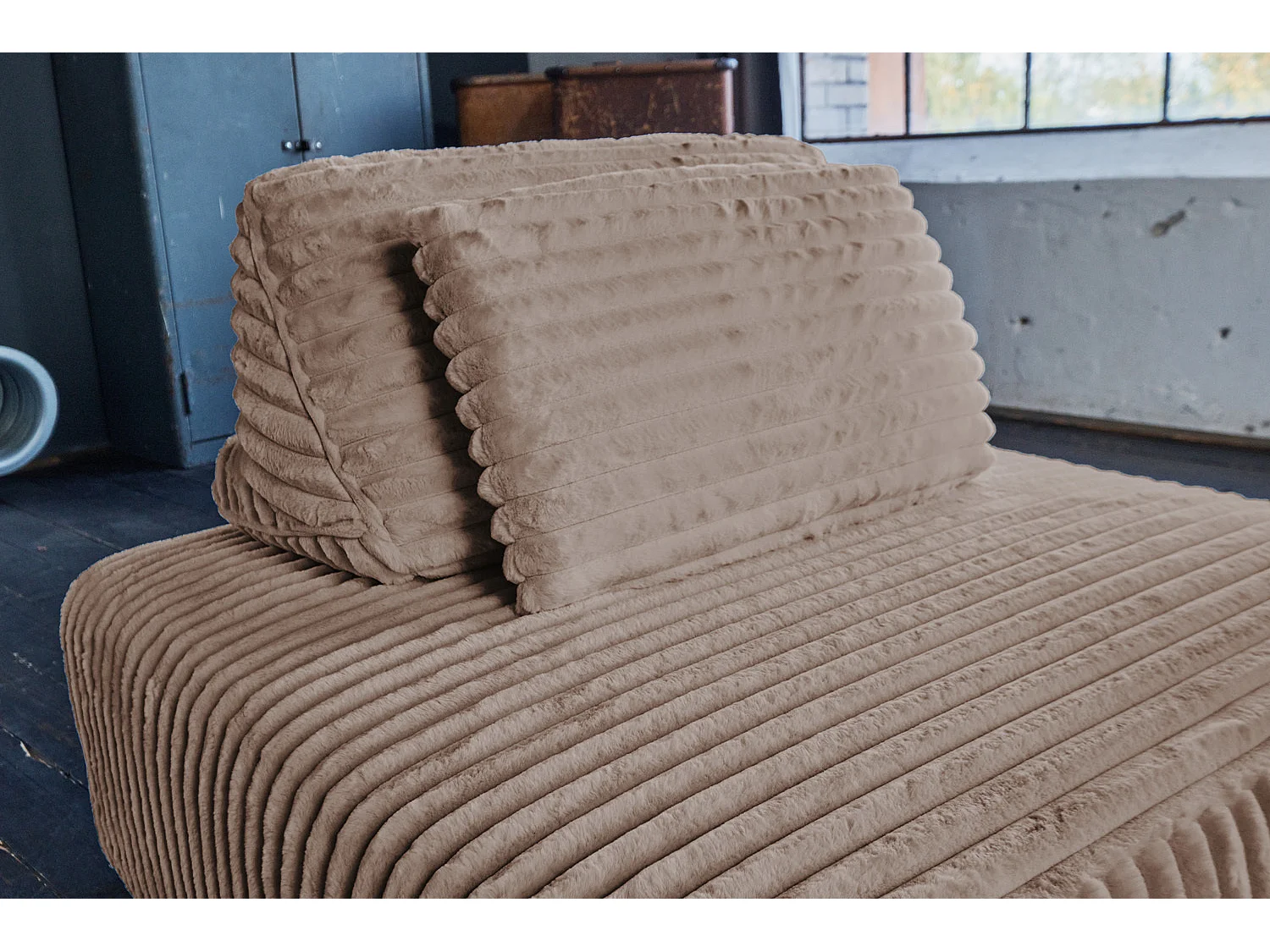 Hocker - Taupe Cord - WIOLO SOFT