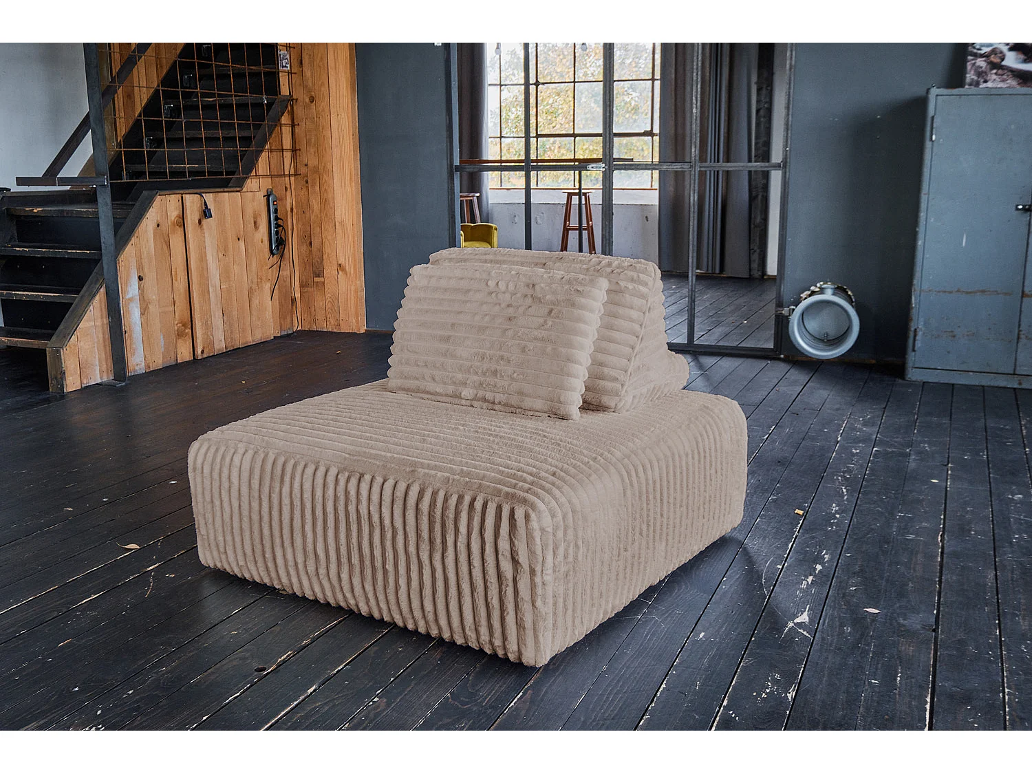 Hocker - Taupe Cord - WIOLO SOFT