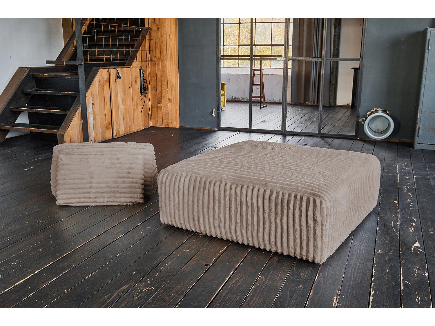 Hocker - Taupe Cord - WIOLO SOFT