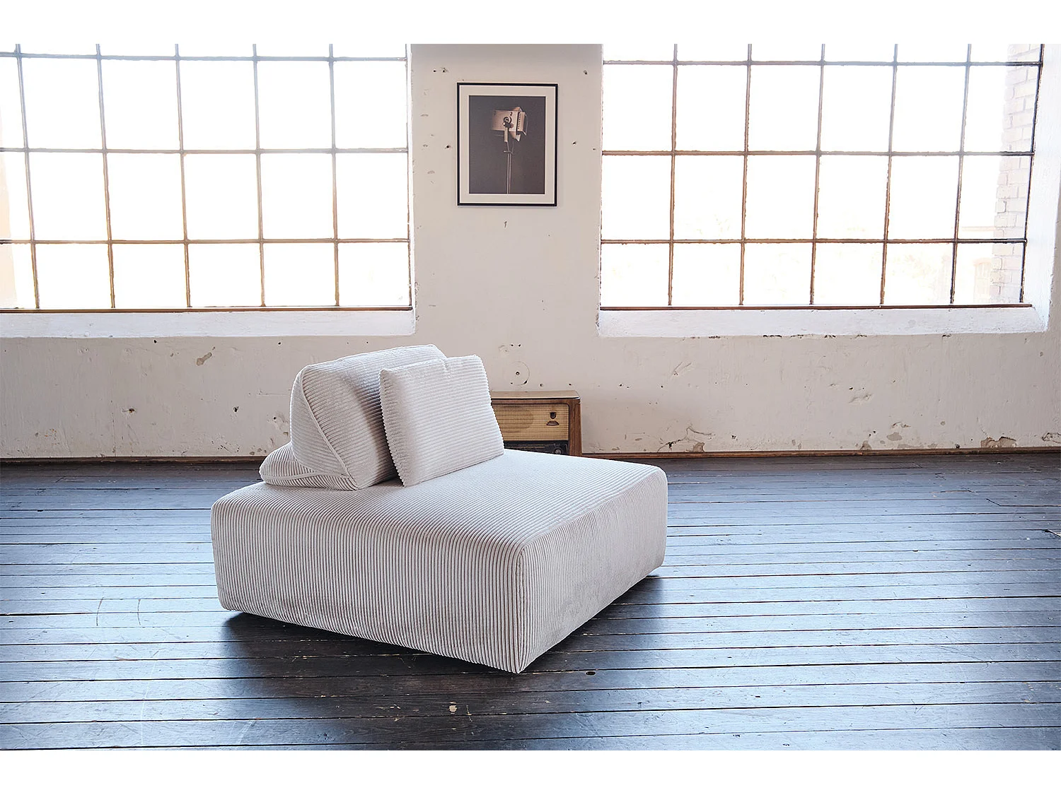 Puf - gris claro Pana - WIOLO SOFT