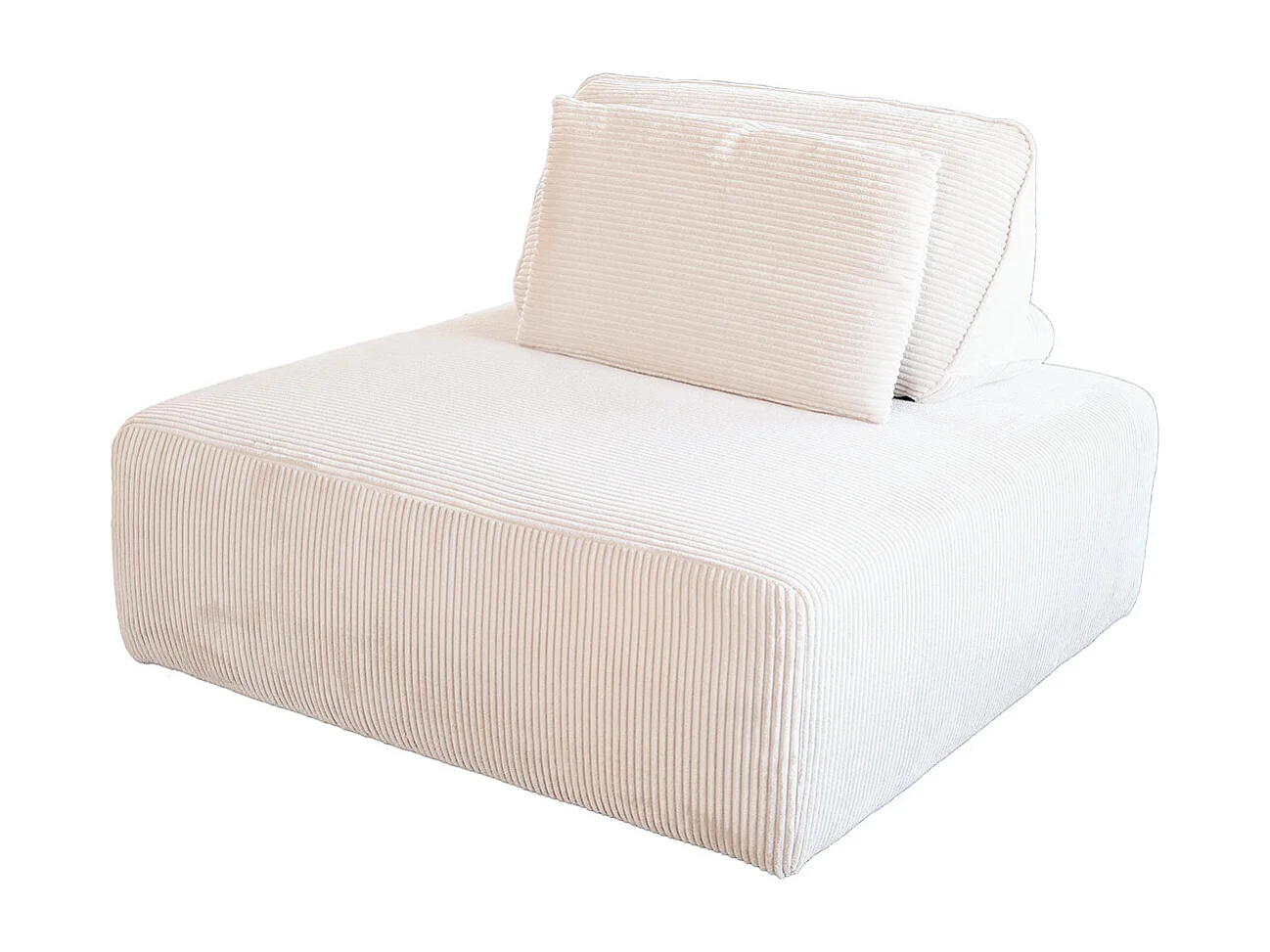 Hocker - Cremeweiß Cord - WIOLO SOFT