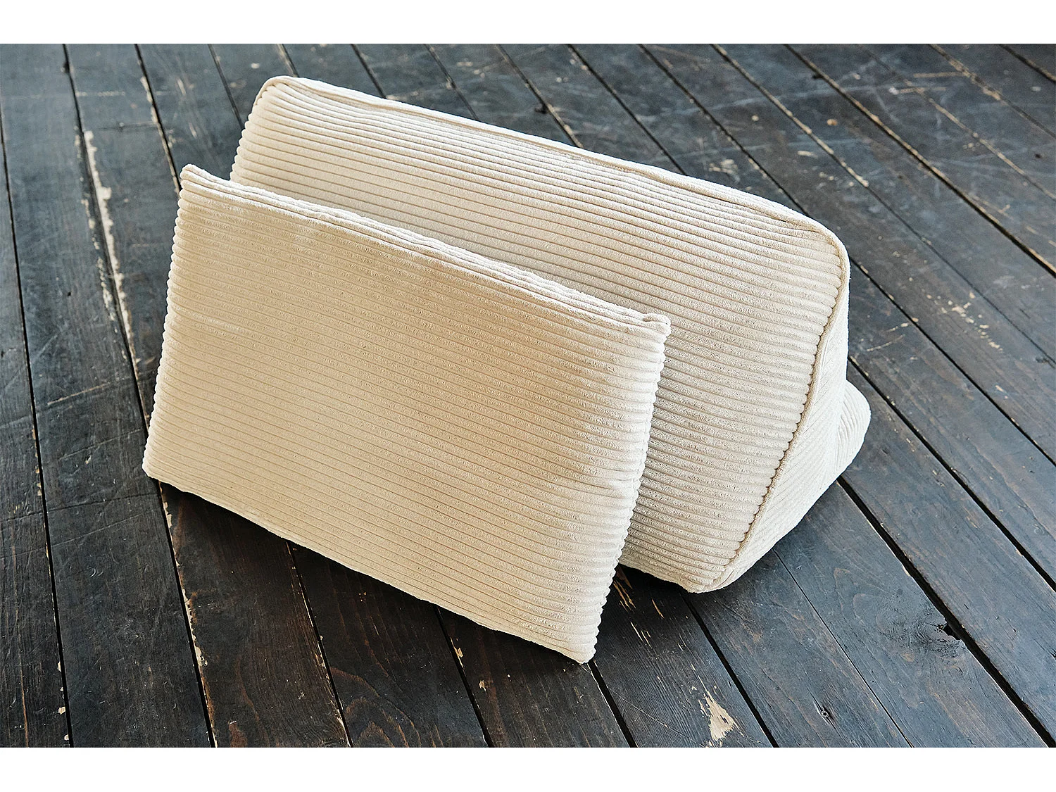 Hocker - Cremeweiß Cord - WIOLO SOFT