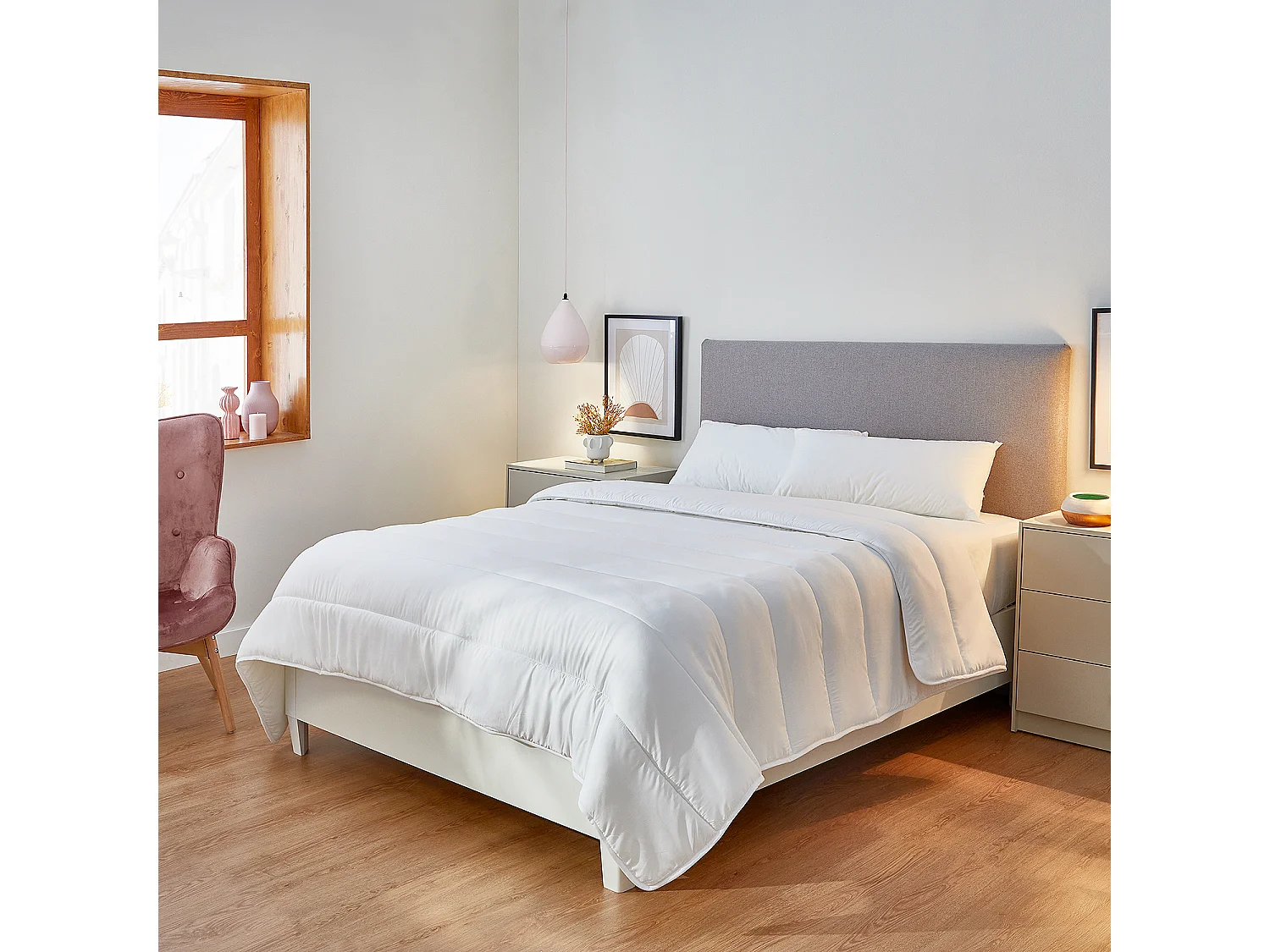 Bettdecke 140 x 200 cm aus silikonisierter Hohlfaser (Polyester), 5 cm - ESSENTIAL von PIKOLIN HOME