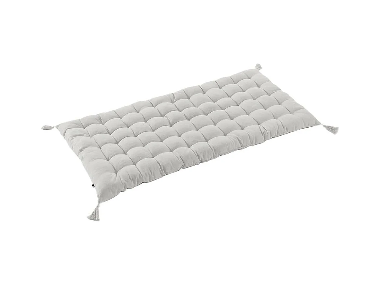 SOPHIE - Matelas de Sol avec pompons 60x120cm Coton Coloris Nuage