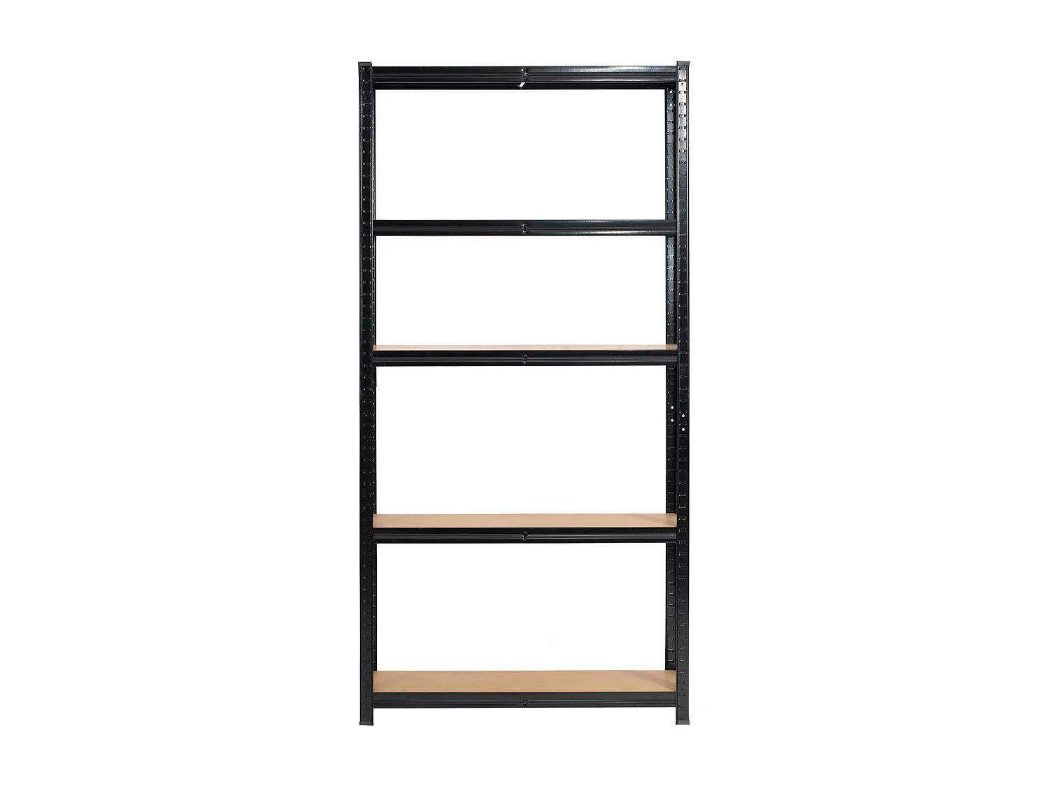 Dubbele Zwarte Stalen Opslagrek 90x30x180 cm - 10 Planken - Voor Garage & Schuur - Zelfmontage