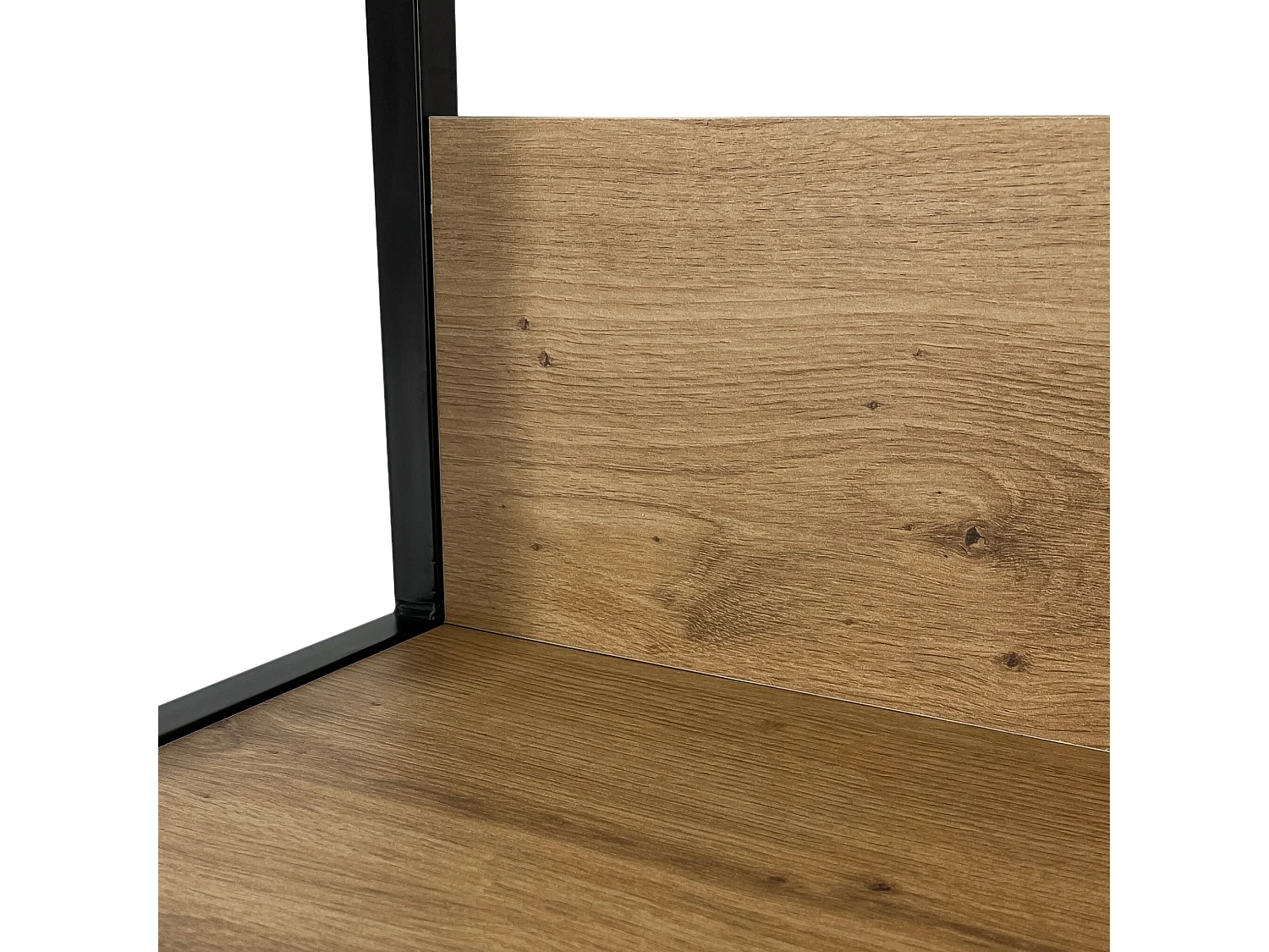 Scaffale stilo loft con ripiani in legno Nera 60 cm inserto frontale Quercia Artisan 60x32x192 cm