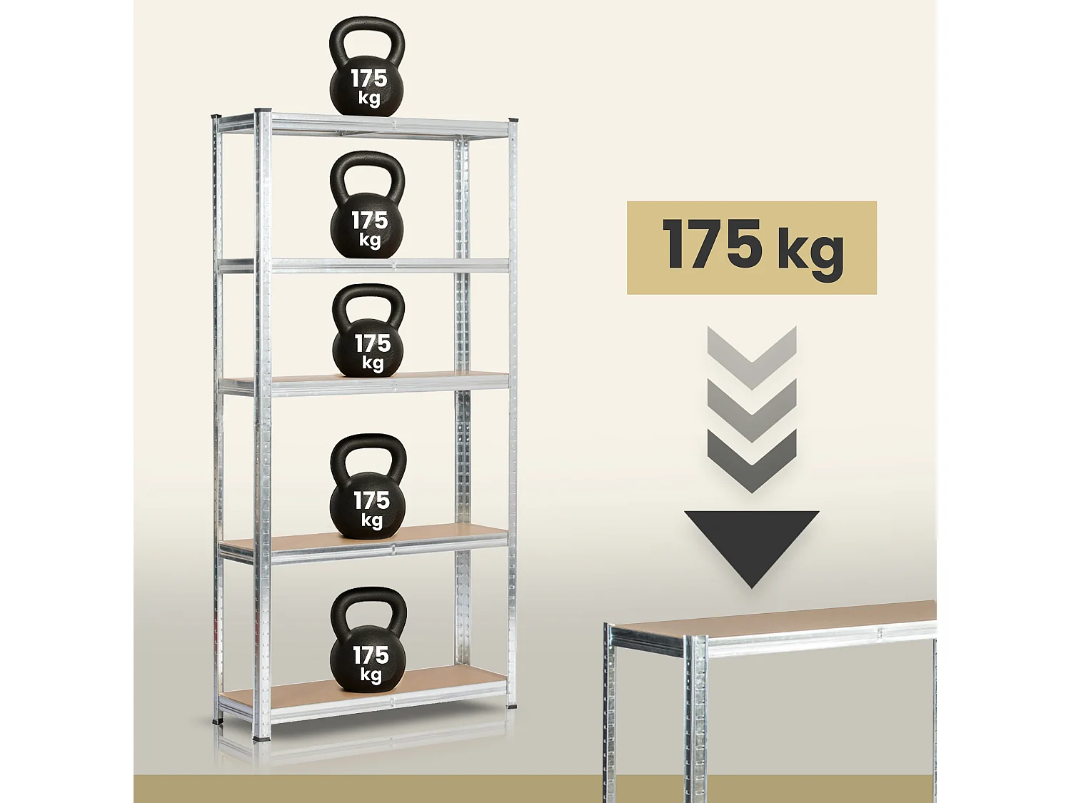 Dubbele Metalen Rekken 90x30x180 cm in Zilver – Staande Stalen/MDF Opbergrekken – 10 Planken – Zelfmontage – Max. 175 kg per Plank – Industriële Stijl