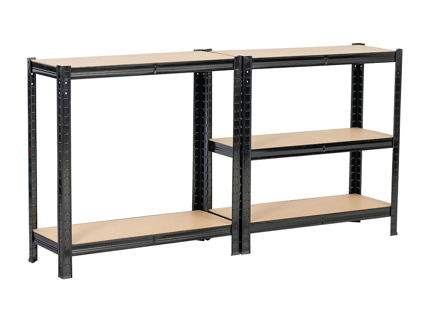 2x REGAŁ METALOWY 70x30x154 CZARNY