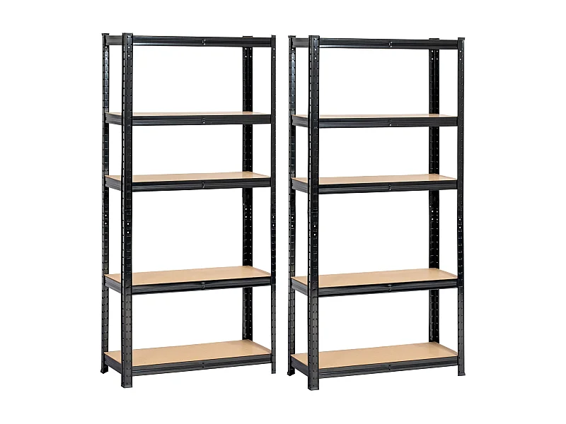 2x REGAŁ METALOWY 70x30x154 CZARNY