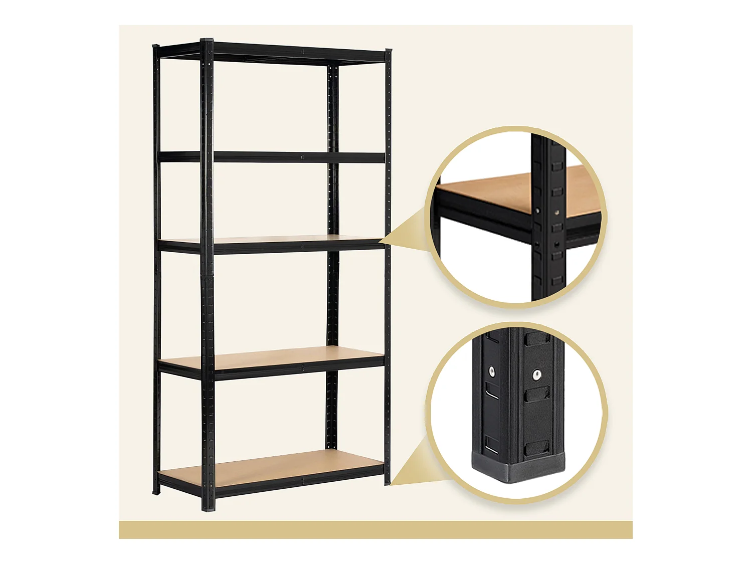 2x REGAŁ METALOWY 80x40x180 CZARNY