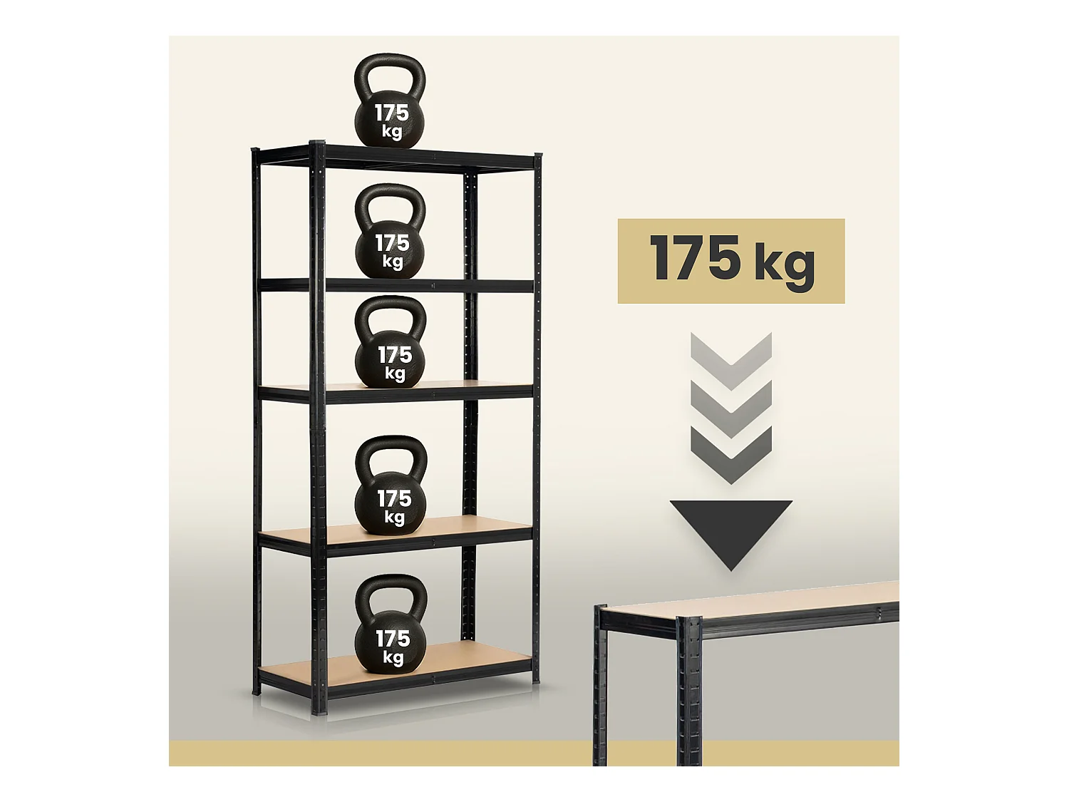 2x REGAŁ METALOWY 80x40x180 CZARNY