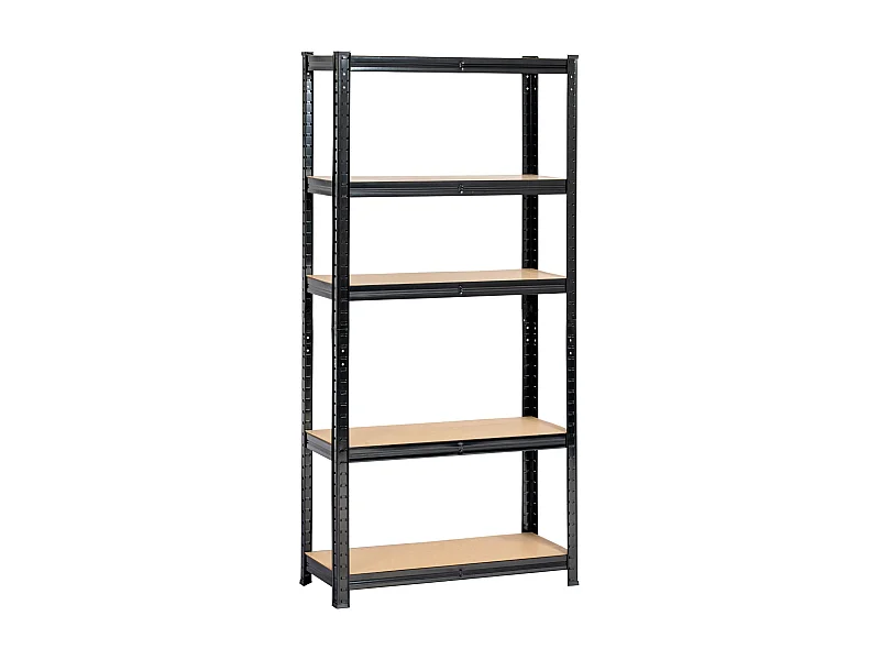 Schwerlastregal Schwarz 70 cm 5 Regalböden B70xH30xT154 cm