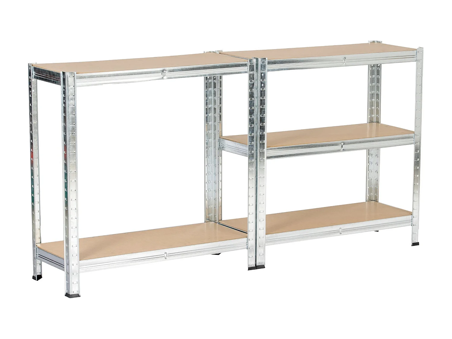 Étagère modulable 70 cm acier galvanisé charge maximale 875kg - L70xP30xH154 cm