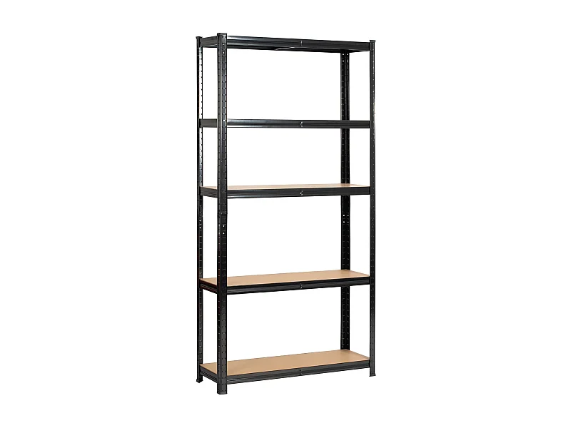 Schwerlastregal Schwarz 90 cm 5 Regalböden B90xH30xT180 cm