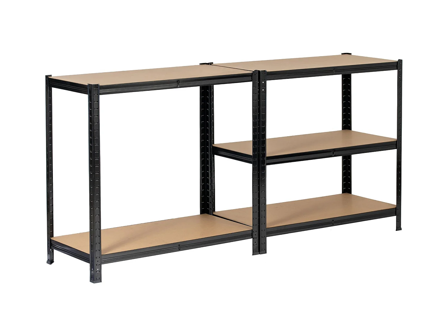 Étagère modulable 90 cm acier noirci charge maximale 875kg - L90xP30xH180 cm