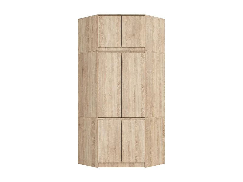 Armoire d'angle avec surmeuble AKORD S100 Chêne Sonoma 100 cm 6 portes 100x50x235 cm