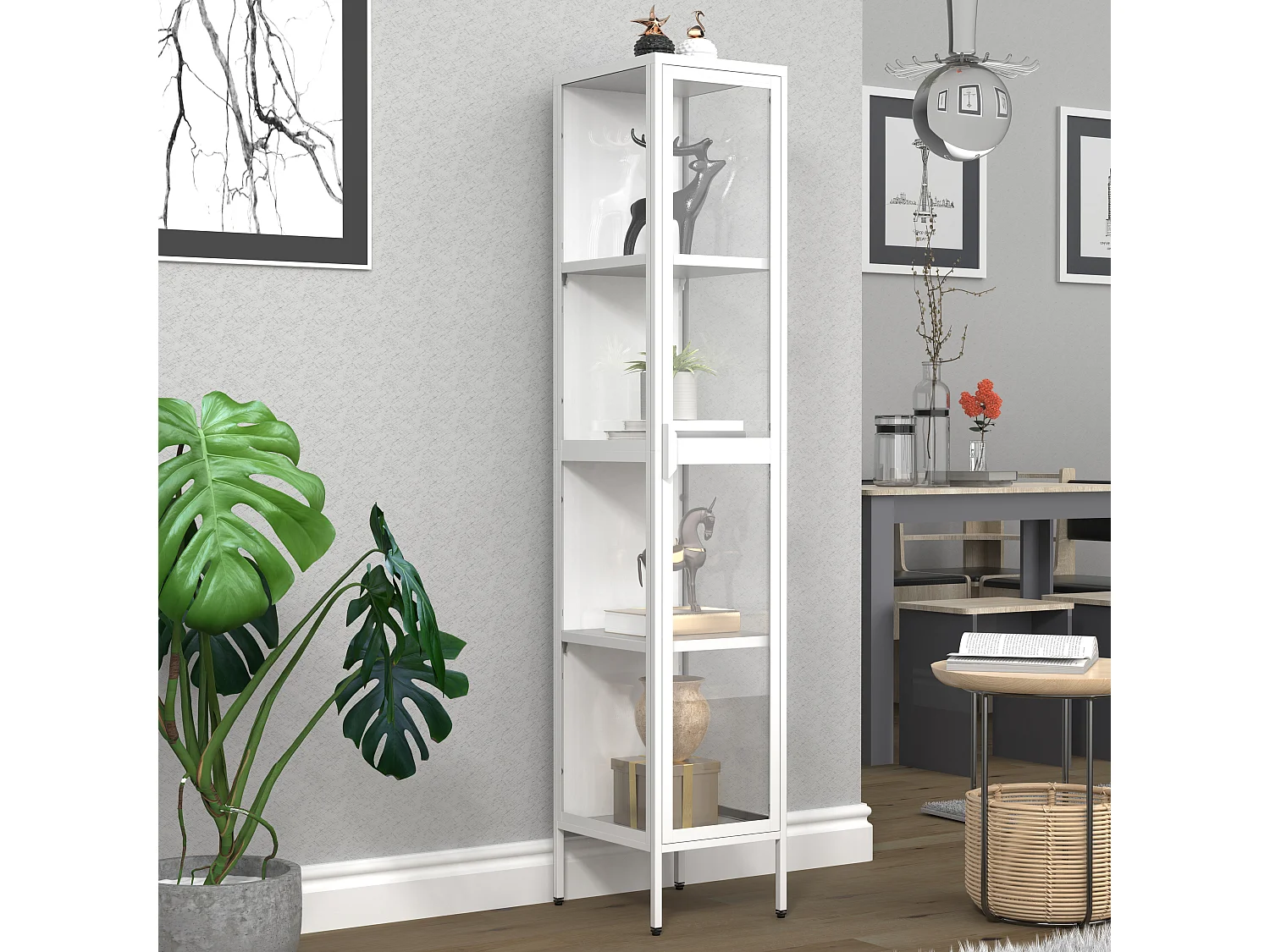 Stahl Glas Vitrine Schaukasten Floka XL