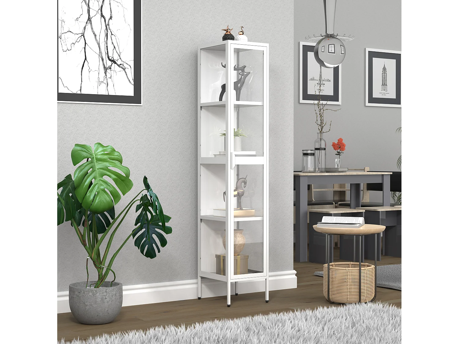 Stahl Glas Vitrine Schaukasten Floka XL