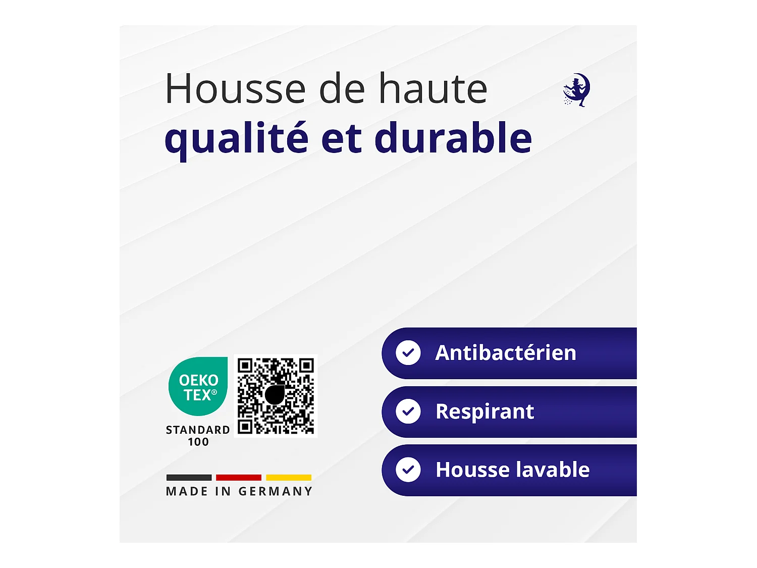 Matelas 120x190 en Mousse Froide 7 Zones 18cm- Confort Ergonomique et Hypoallergénique