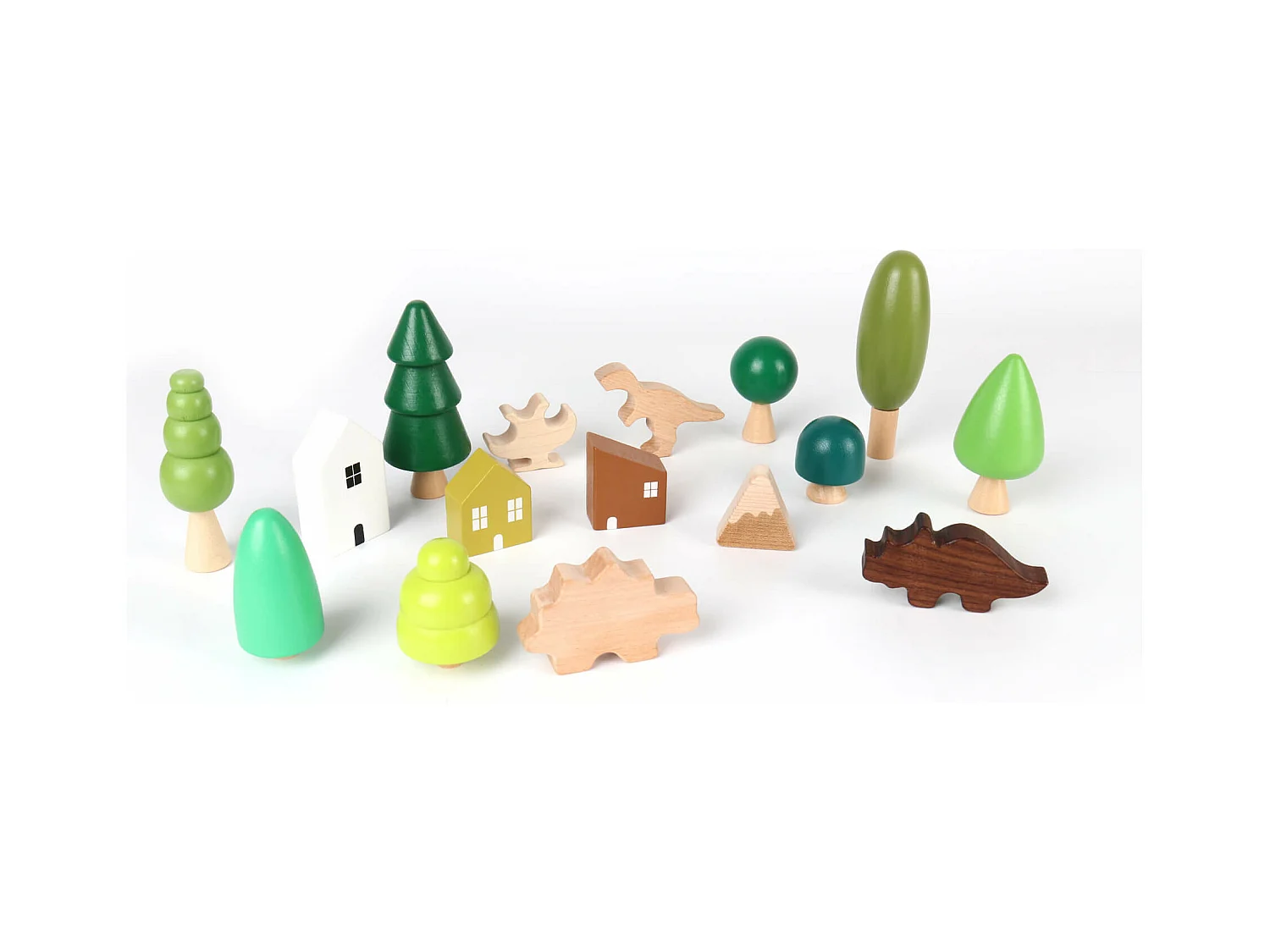 Gioco Set Foresta e Dinosauri per Bambini Rebecca Mobili Kunzea Dai 3 anni Legno Multicolore