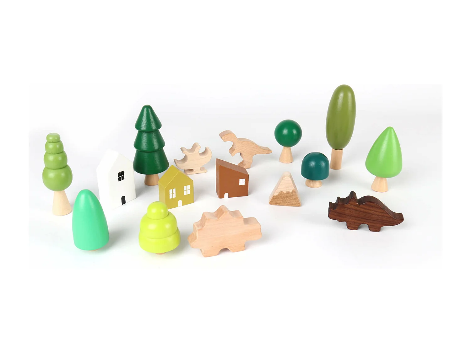 Juego Set de Bosque y Dinosaurios para Niños Rebecca Mobili Kunzea A partir de 3 años Madera Multicolor