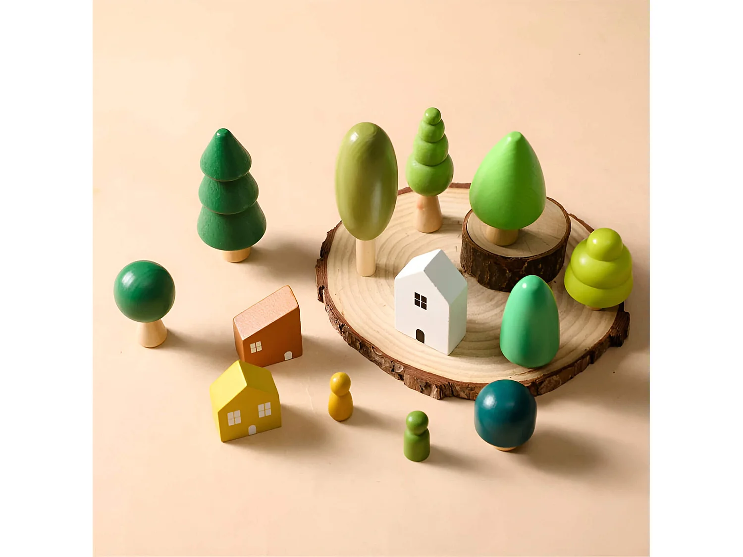 Juego Set de Bosque y Dinosaurios para Niños Rebecca Mobili Kunzea A partir de 3 años Madera Multicolor