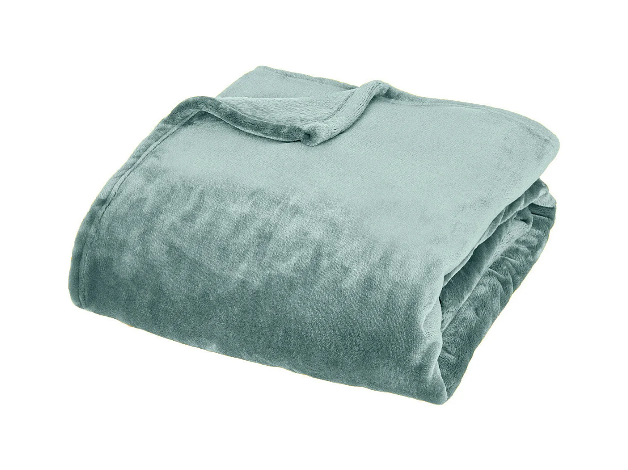 Plaid Flanelle Fourrure Bleu Clair 130 x 180 cm