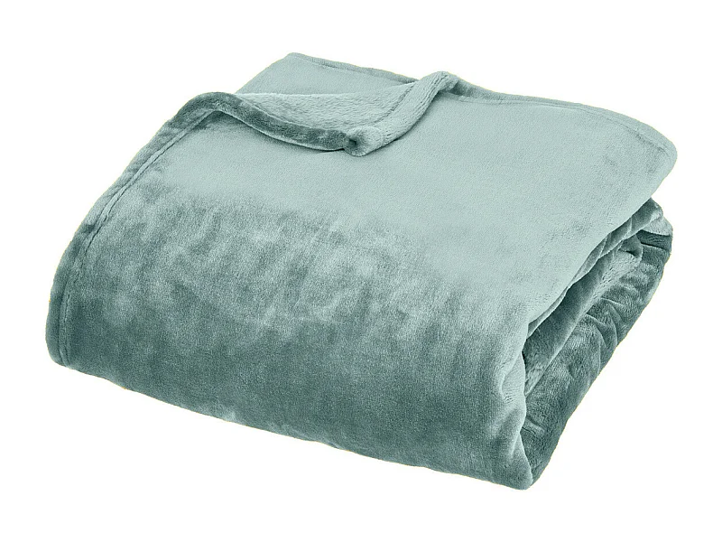 Plaid Flanelle Fourrure Bleu Clair 130 x 180 cm