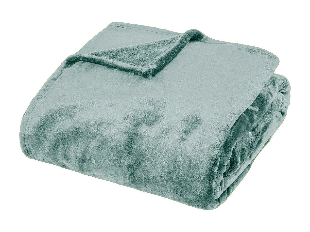 Plaid Flanelle Fourrure Bleu Clair 180 x 230 cm