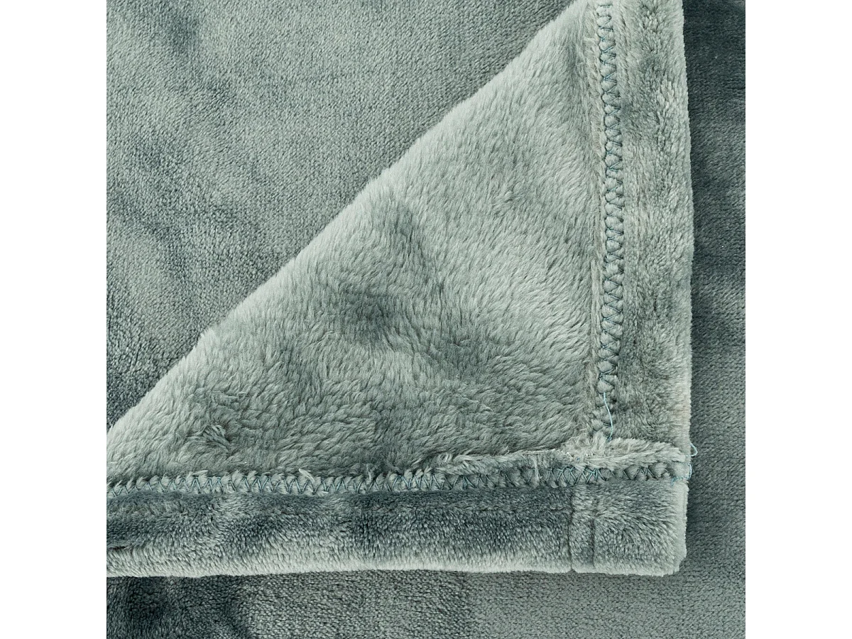 Plaid Flanelle Fourrure Bleu Clair 180 x 230 cm