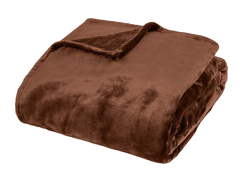 Plaid Flanelle Fourrure Marron 180 x 230 cm