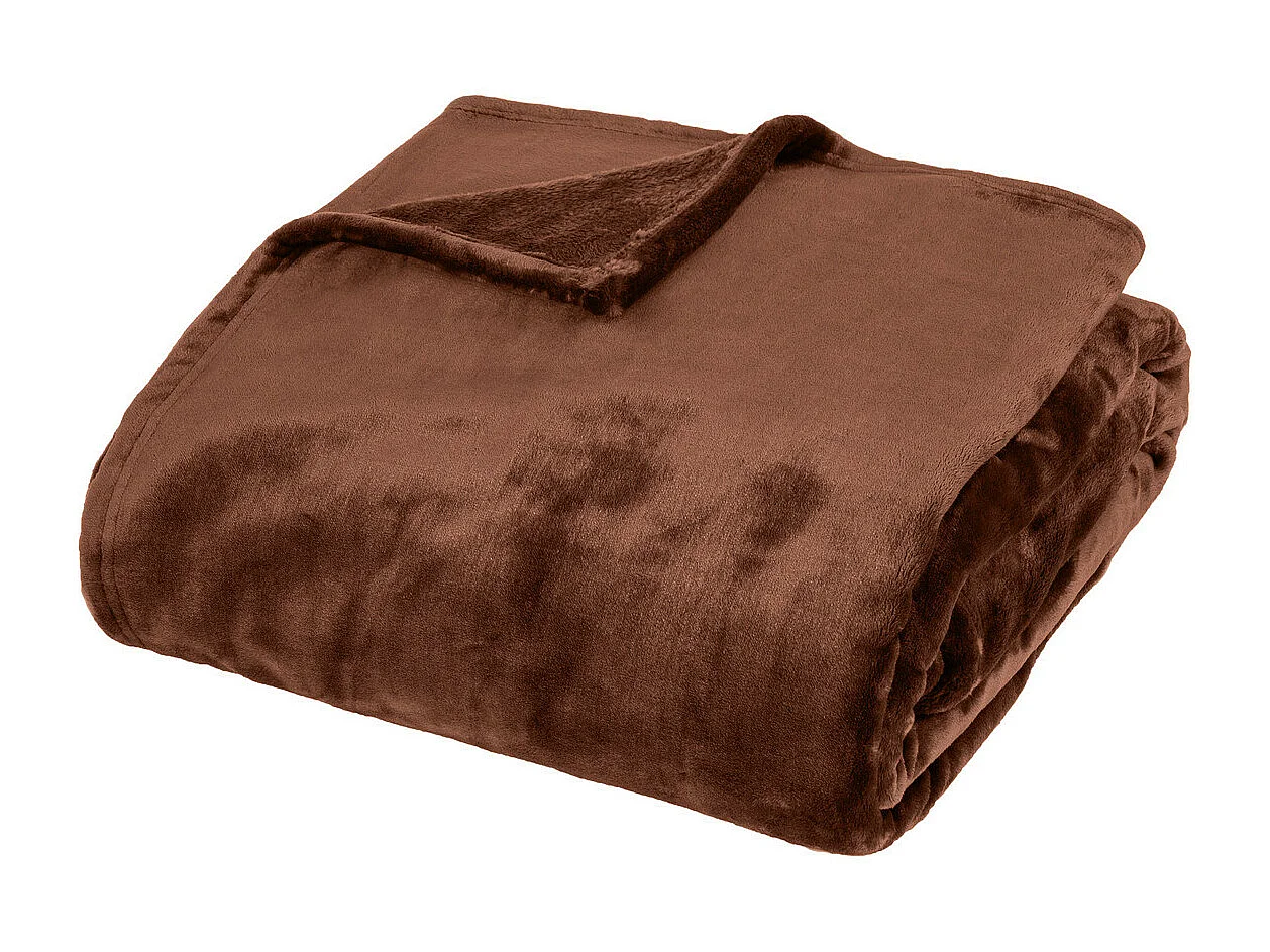 Plaid Flanelle Fourrure Marron 180 x 230 cm