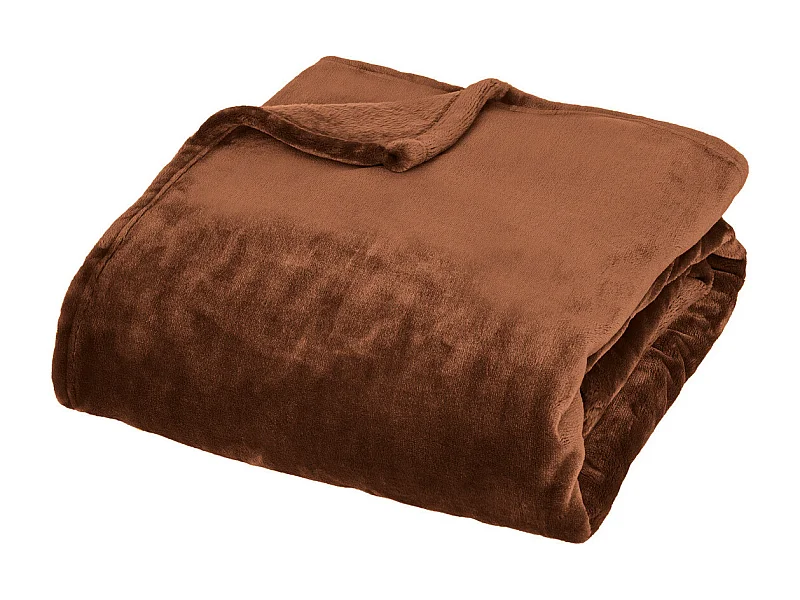 Plaid Flanelle Fourrure Marron Auburn 130 x 180 cm