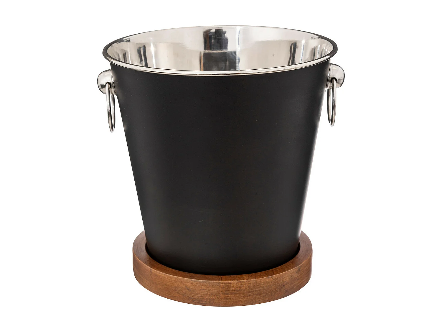 Seau à champagne en Inox et Bois de Manguier