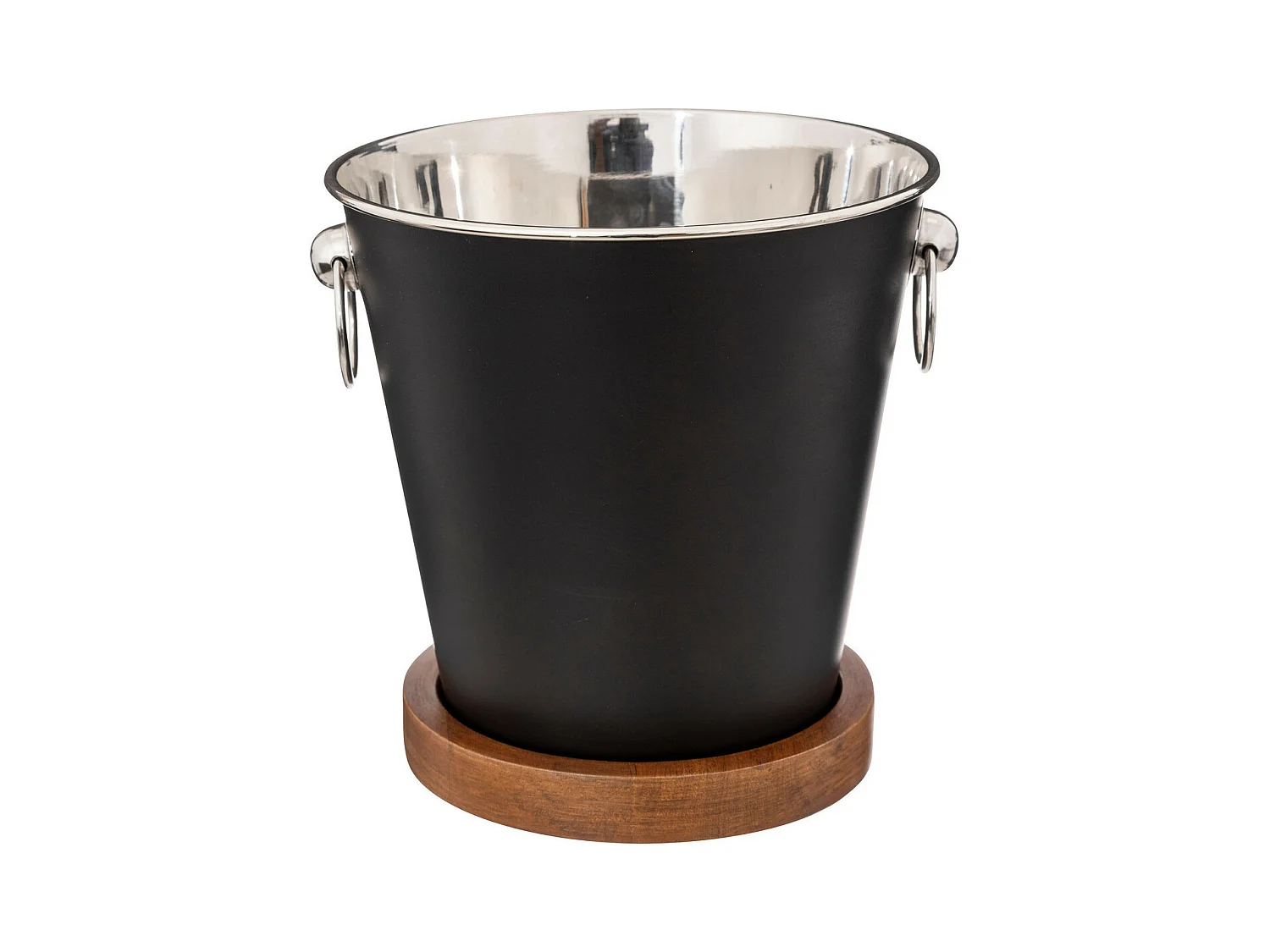 Seau à champagne en Inox et Bois de Manguier
