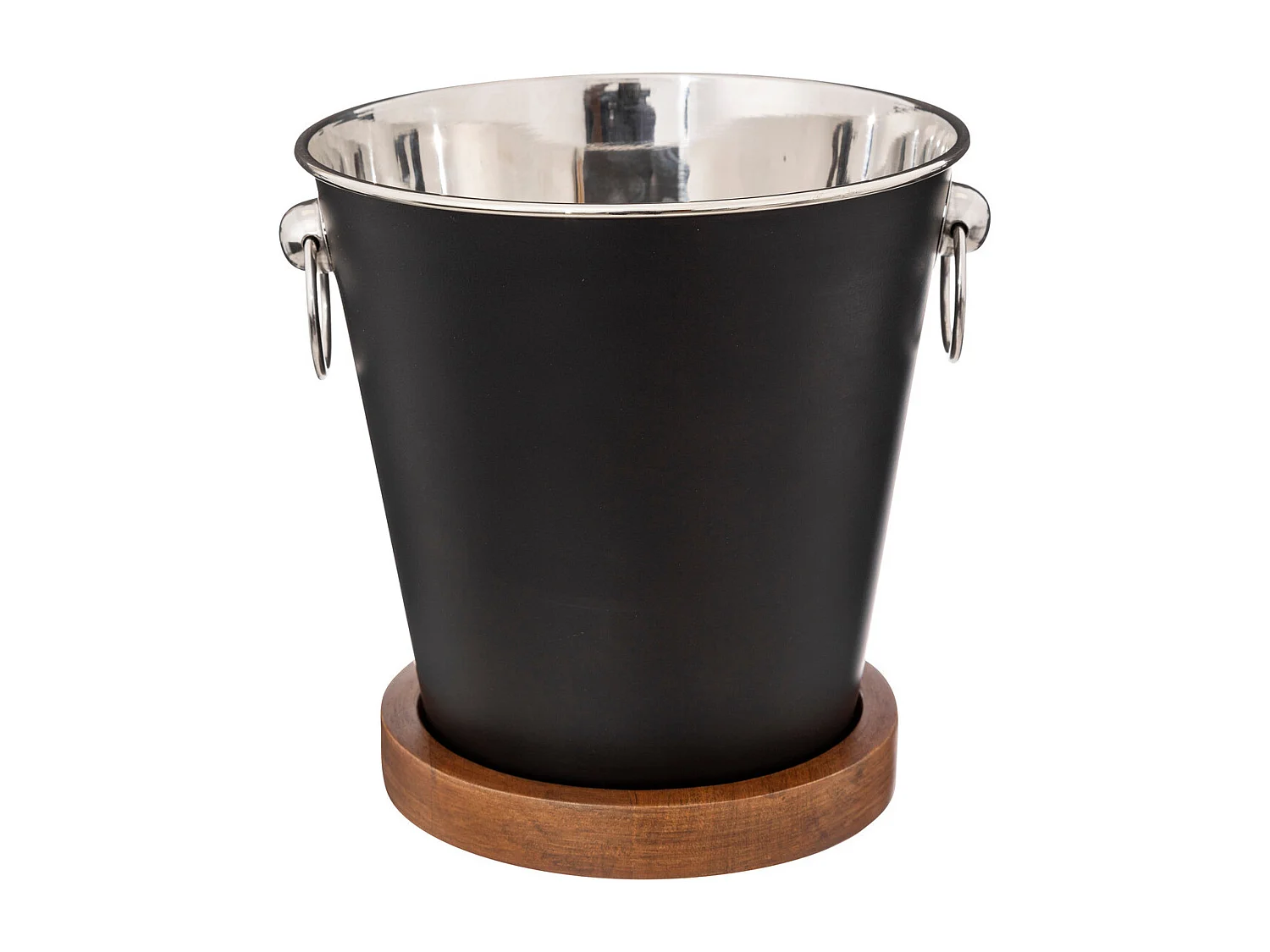 Seau à champagne en Inox et Bois de Manguier