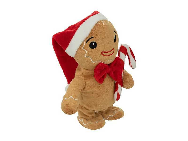 Automate de Noël Bonhomme Pain d'épice musical et animé H 20 cm