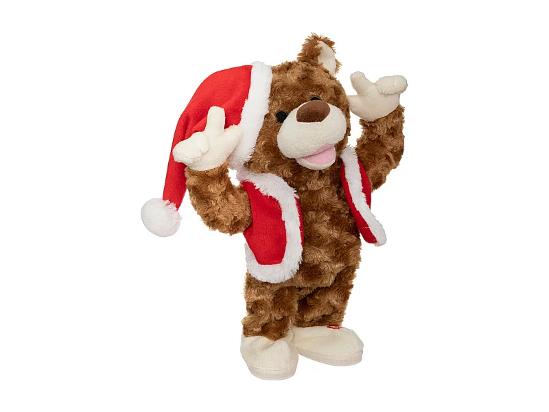 Automate de Noël Ours Fun musical et animé H 31 cm