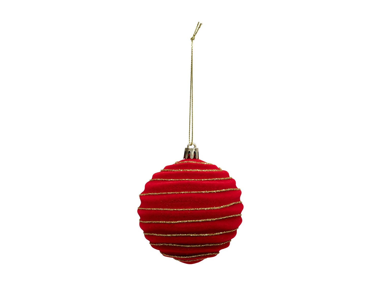 Déco de Sapin Coffret 9 Boules de Noël pailletées D 8 cm Rouge et Vert