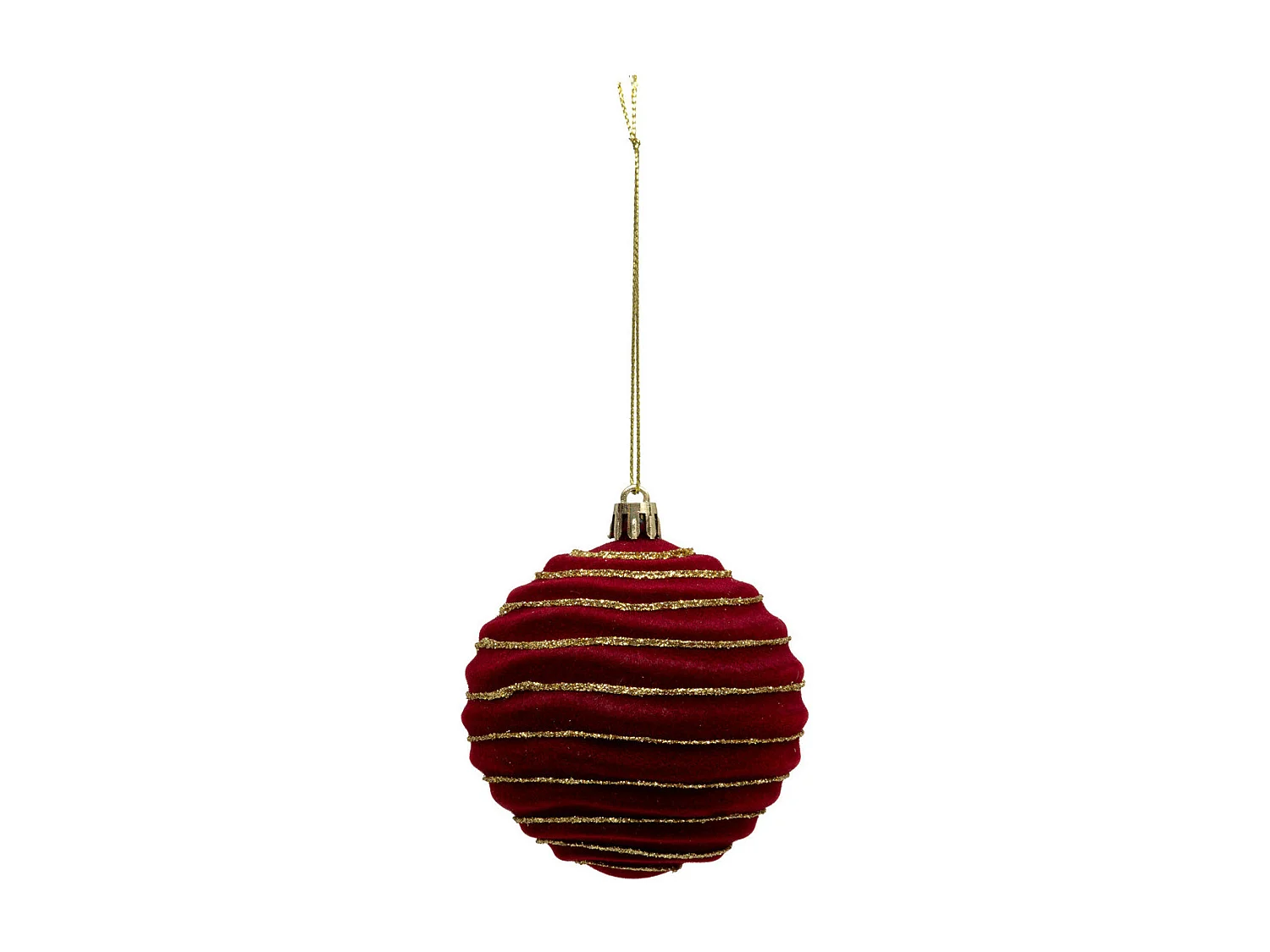 Déco de Sapin Coffret 9 Boules de Noël pailletées D 8 cm Rouge et Vert