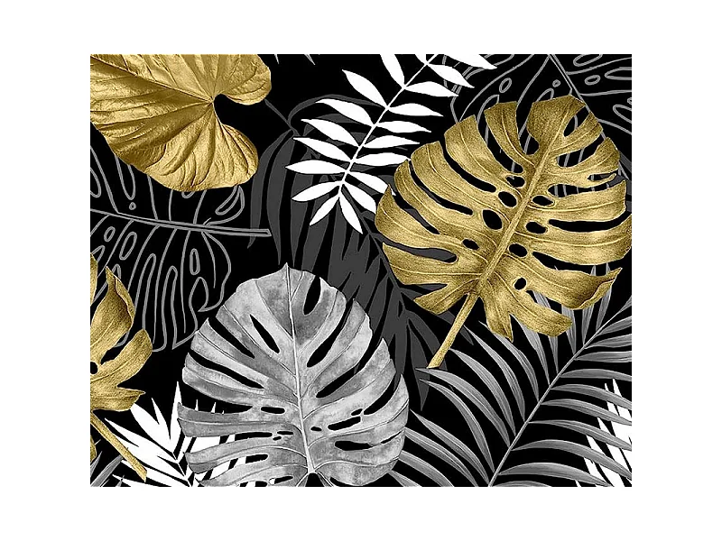 Tapis Déco Imprimé "Blue Bay" 45x75cm Noir