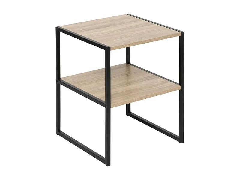 Table de Chevet Avec Étagère "Aliaj" 50cm Naturel