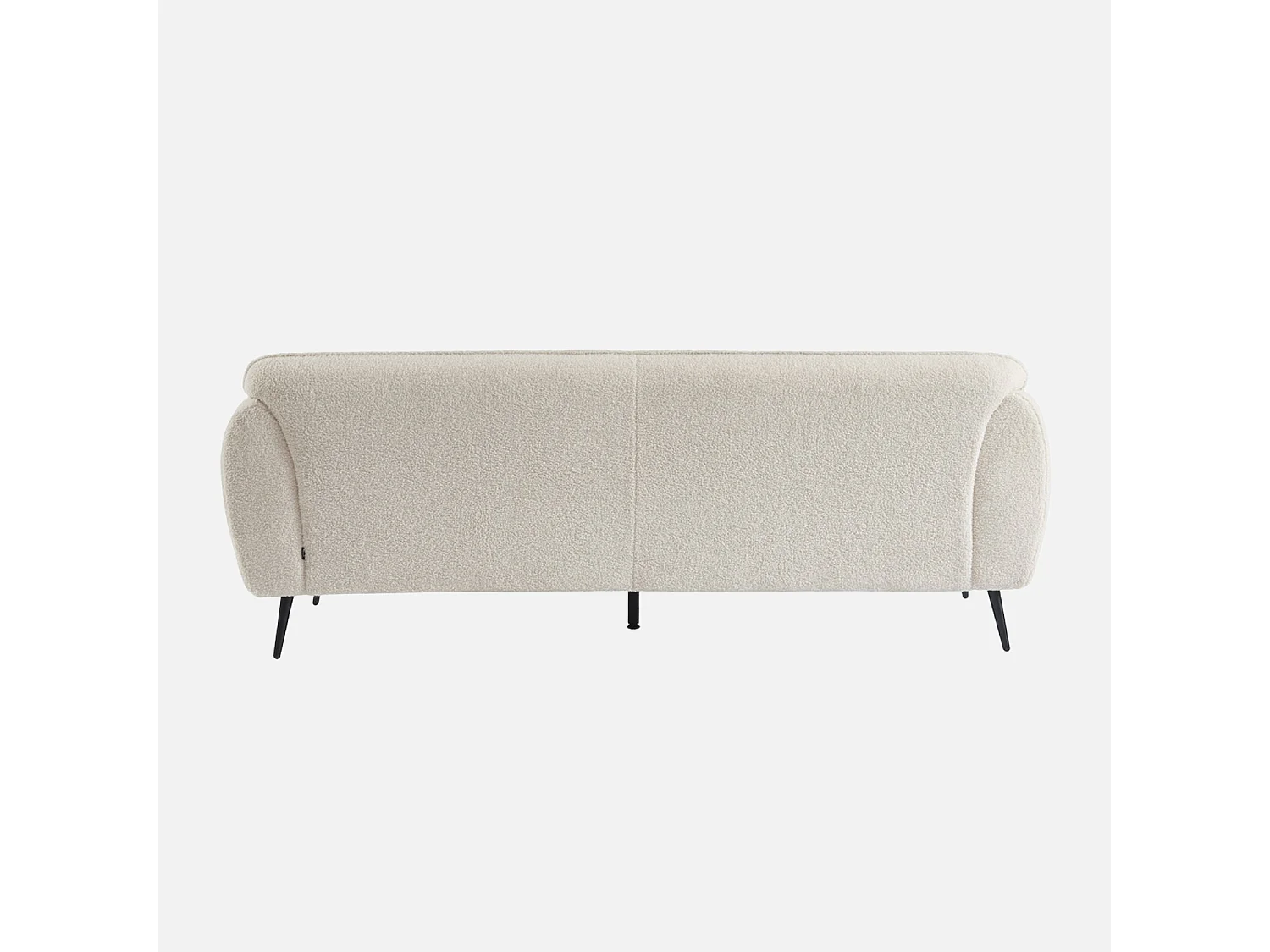 Divano in tessuto bouclé crema a 3 posti , crema