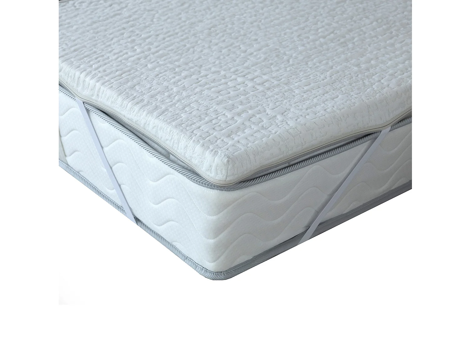Surmatelas déhoussable Duo Latex + Mémoire de forme - 140 x 190 cm